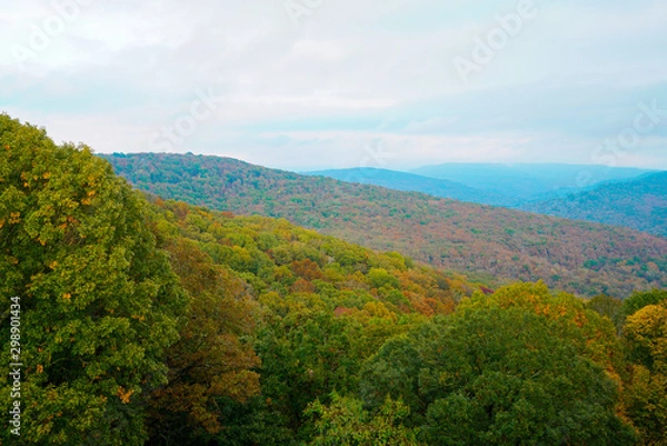 Obraz View of the Ozark National Forest along the Boston Mountains Scenic Loop byway in Arkansas