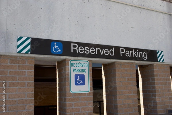 Obraz reserved parking