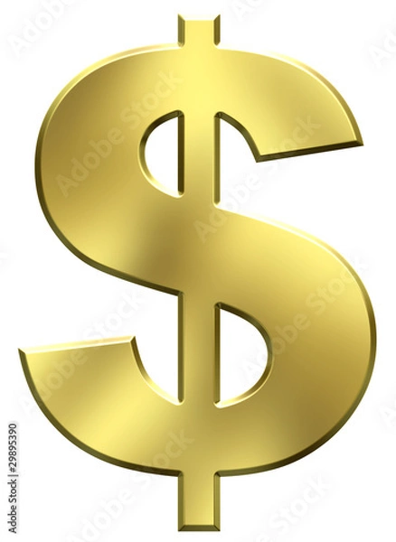 Obraz Gold dollar $ symbol