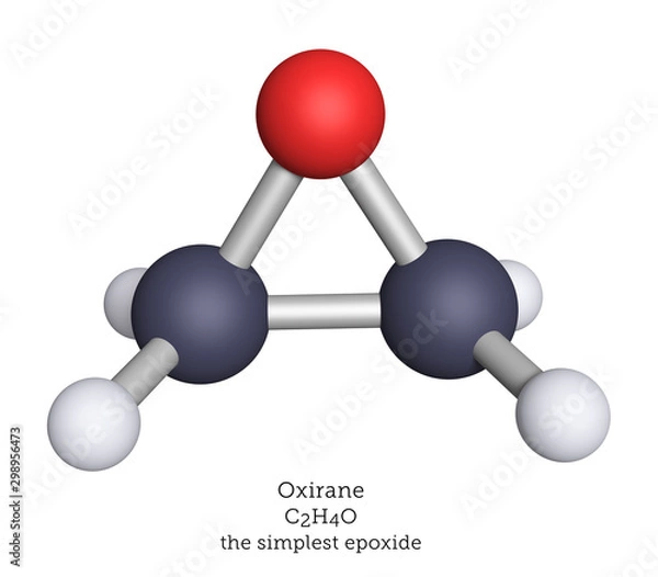 Fototapeta Molecular model of oxirane