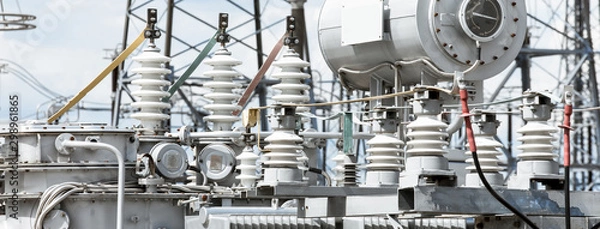 Obraz High voltage post or High voltage tower