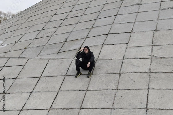 Obraz man on the bridge