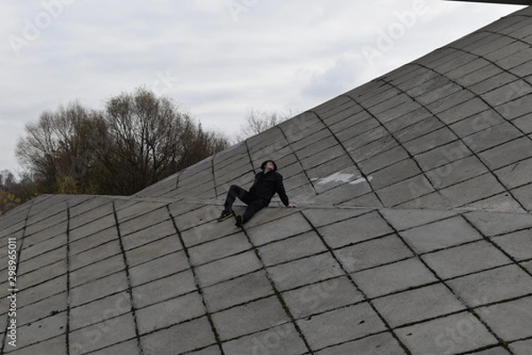 Obraz man on the bridge