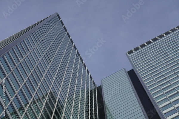 Fototapeta Skyscraper architecture violet sky