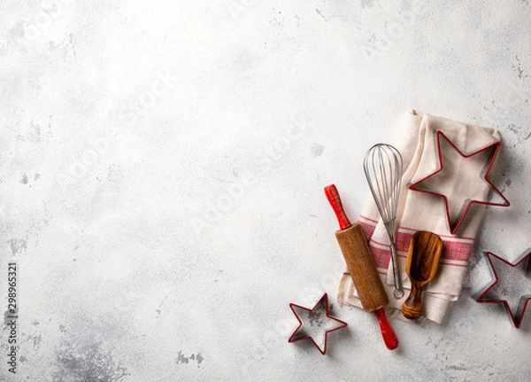 Fototapeta Merry Christmas.Baking Background.