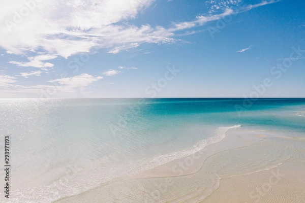Obraz Drone shot of rosemary beach on sunny summer day