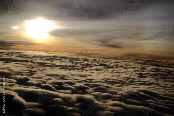 Fototapeta sunset on the sky