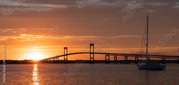 Fototapeta Bridge at sunset