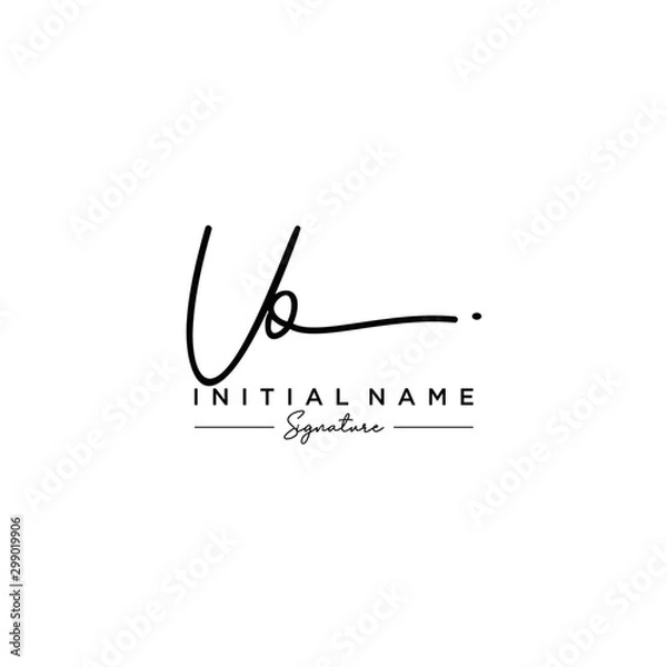 Fototapeta Letter UO Signature Logo Template Vector