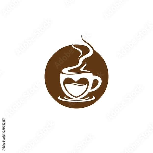 Obraz Coffee cup logo template vector icon