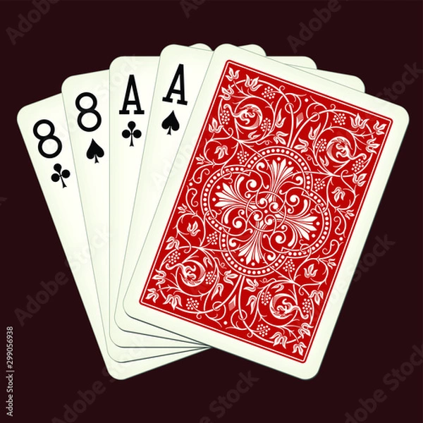 Obraz Deadman Hand - playing cards vector illustration