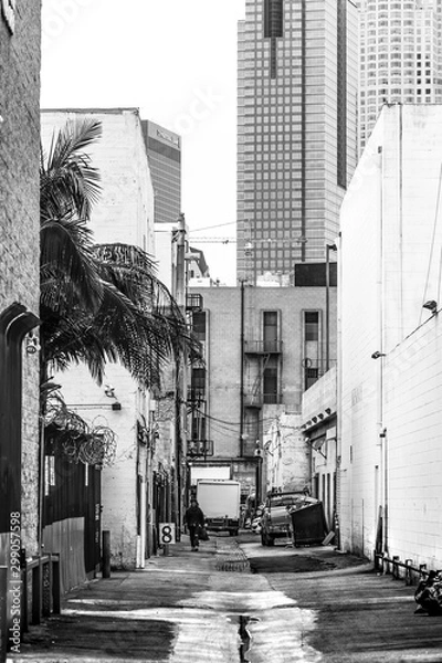 Obraz skid row in los angeles, california