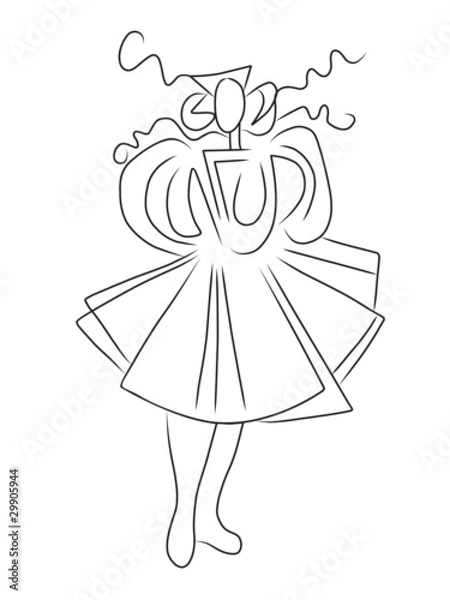 Obraz Traditional dance silhouette