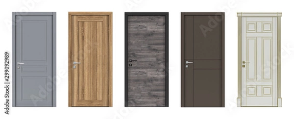 Obraz Doors for modern interior  3D render.