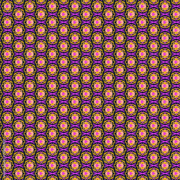 Fototapeta Seamless pattern - Multi-colored - Retro.