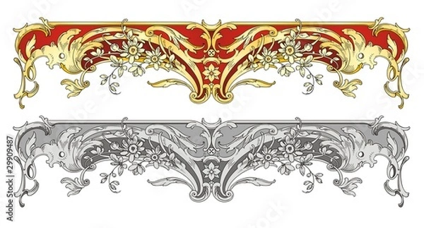 Obraz Ornament border vector