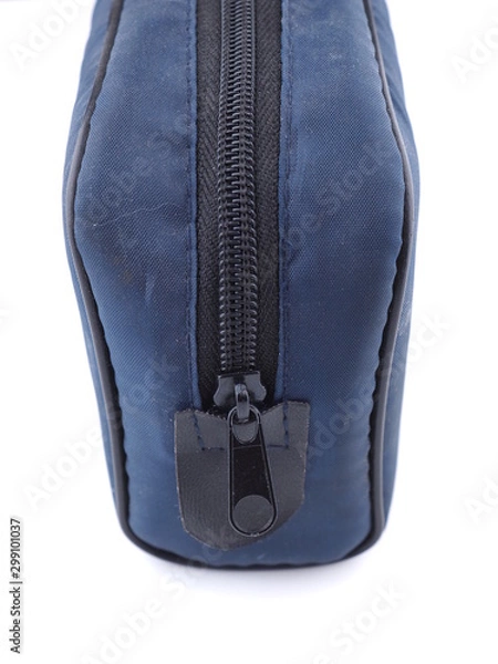 Obraz blue handbag on a white background