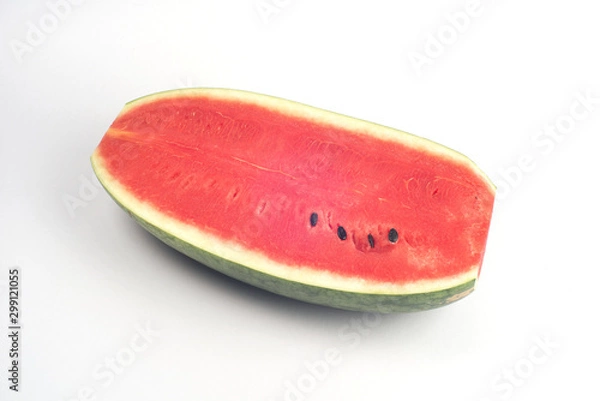 Obraz Half of ripe watermelon isolated on white