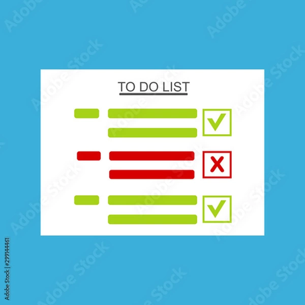 Fototapeta To do list. Badge with document icon. Flat vector illustrations