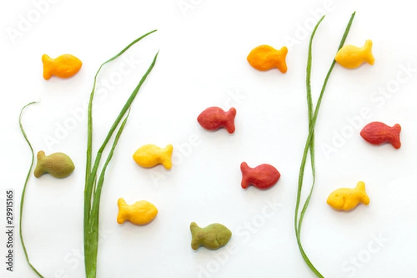 Fototapeta Crackers. Aquarium. Green Onion.
