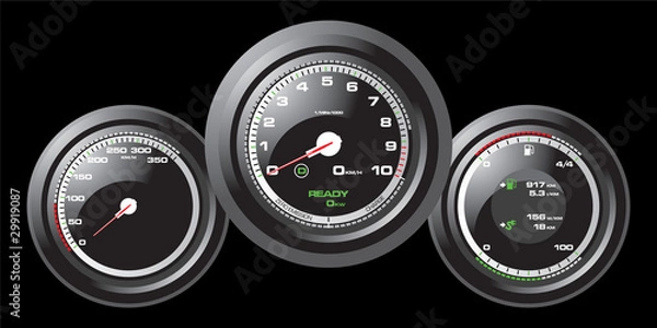 Fototapeta porshe 918 speedometer