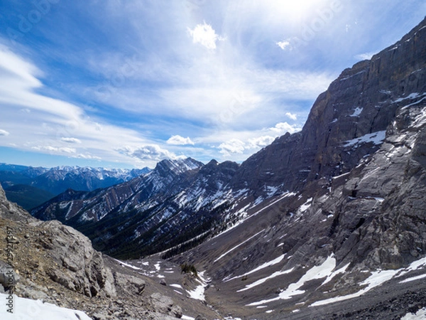 Obraz vue d'en haut d'une vallée