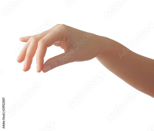 Fototapeta the hand that pulls the strings. Studio shot