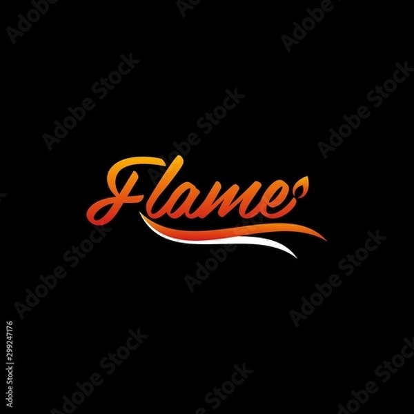 Fototapeta Flame Brand Text Creative Abstract Simple Logo Design Template Element Vector