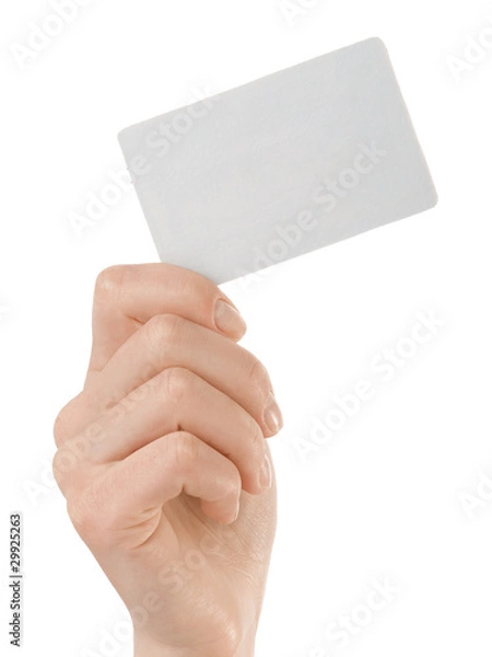 Obraz a card blank in a hand