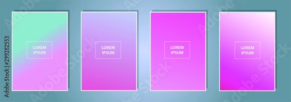 Fototapeta Colorful vector blurred gradient textures. Background for Social media post, wallpaper, mobile app, screen