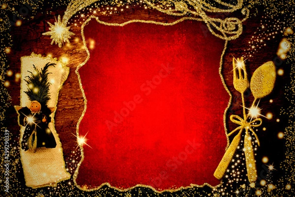 Obraz Background for write Christmas menu