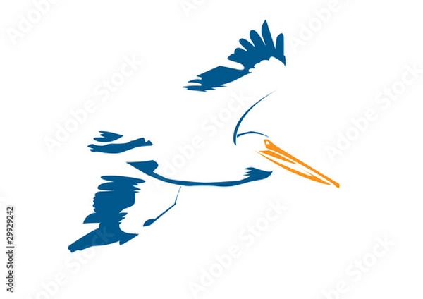 Obraz stylized pelican