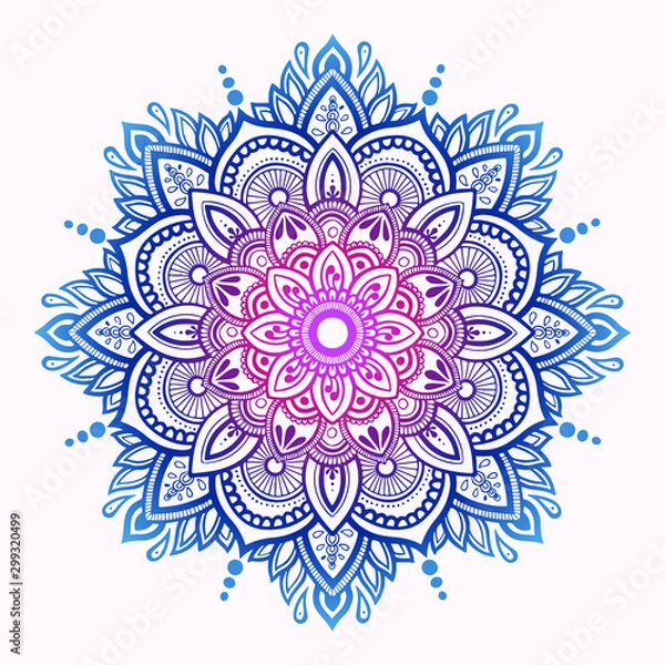 Fototapeta vector illustration of hand drawn mandala 