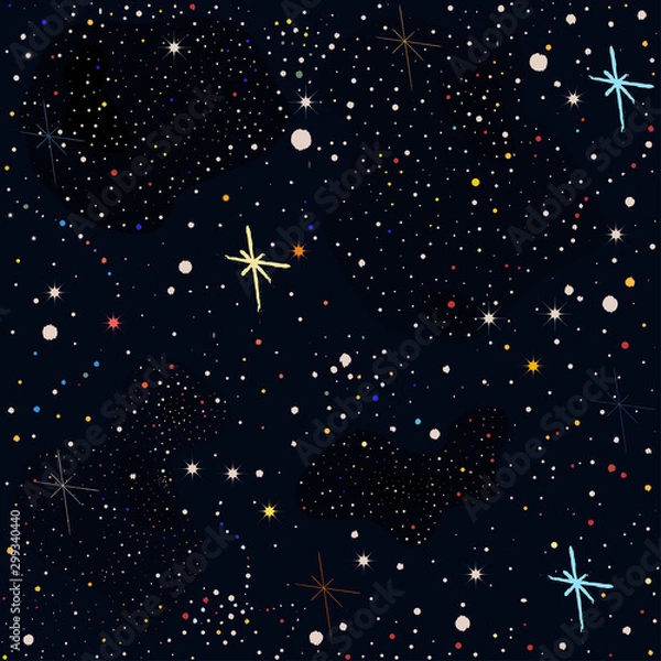 Obraz Seamless Pattern with Colorful Stars