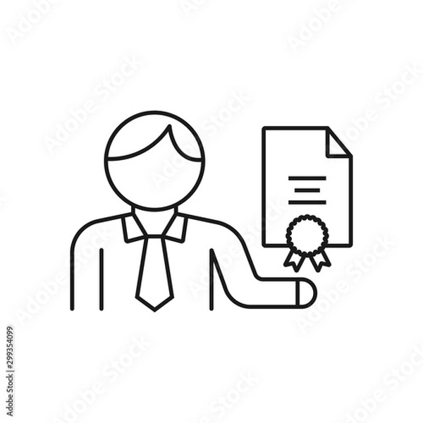 Fototapeta consultant - minimal line web icon. simple vector illustration. concept for infographic, website or app.
