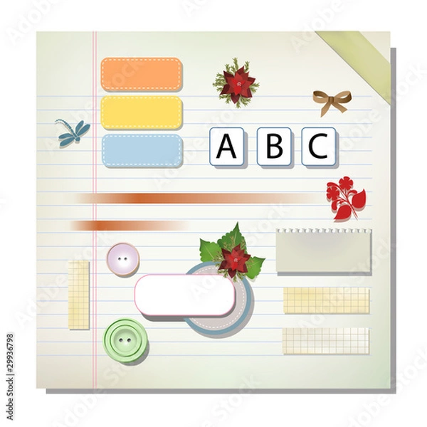 Fototapeta Set elements for design