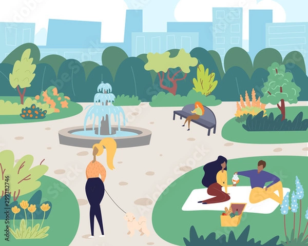 Obraz landscape illustration square