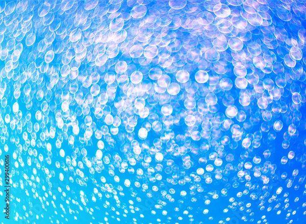 Obraz blue background with bubbles