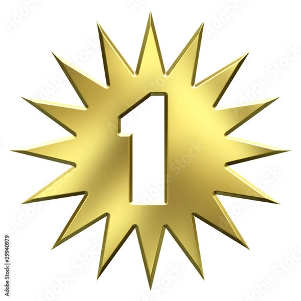 Obraz Number one gold star
