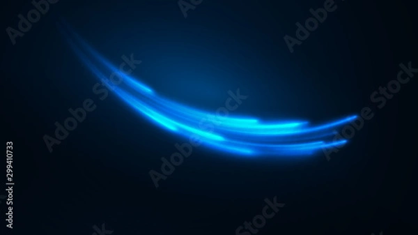 Obraz Blue shine shadow directed forward