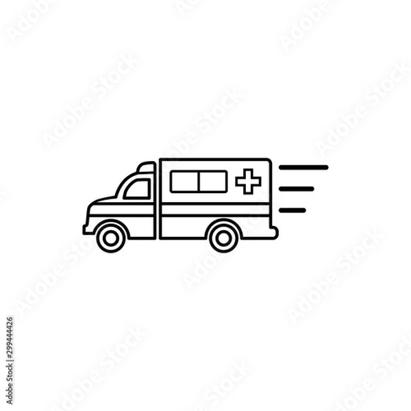 Fototapeta Ambulance Icon Vector. Fast Response ambulance icon vector design 