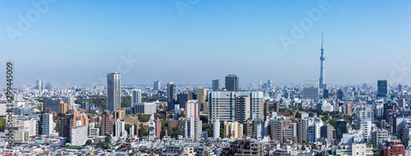 Obraz (東京都-風景パノラマ)展望台から望む墨田方面の風景２