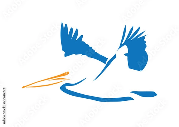 Obraz stylized pelican