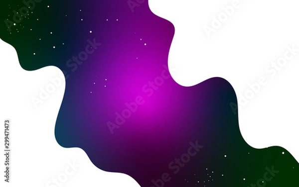 Fototapeta Vector space background . Cute flat style template with Stars in Outer space