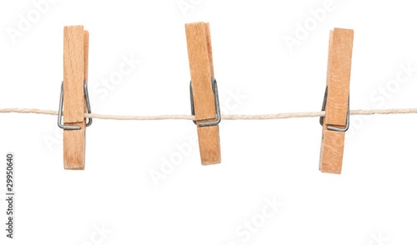 Obraz Clothespin on clothesline