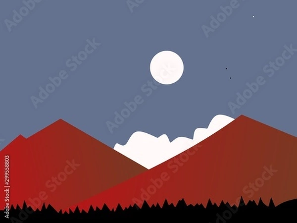 Obraz mountain views and night sky views