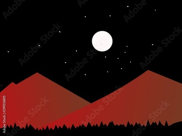 Fototapeta mountain views and night sky views