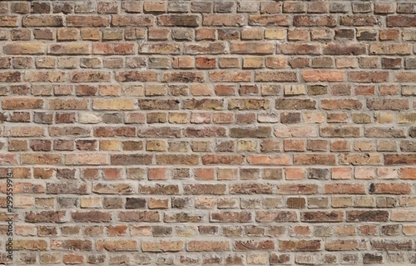 Fototapeta old bricks wall surface abstract pattern background. Background of old vintage brick wall
