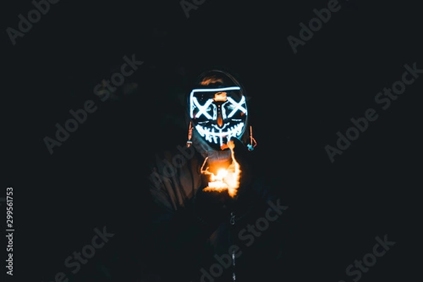 Obraz Burning lighter With A Purge Mask.