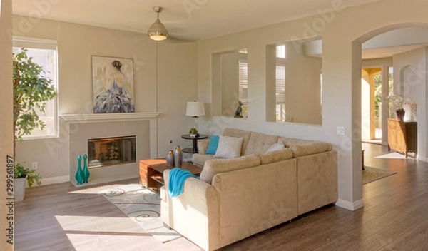 Fototapeta Comfortable living room in modern home